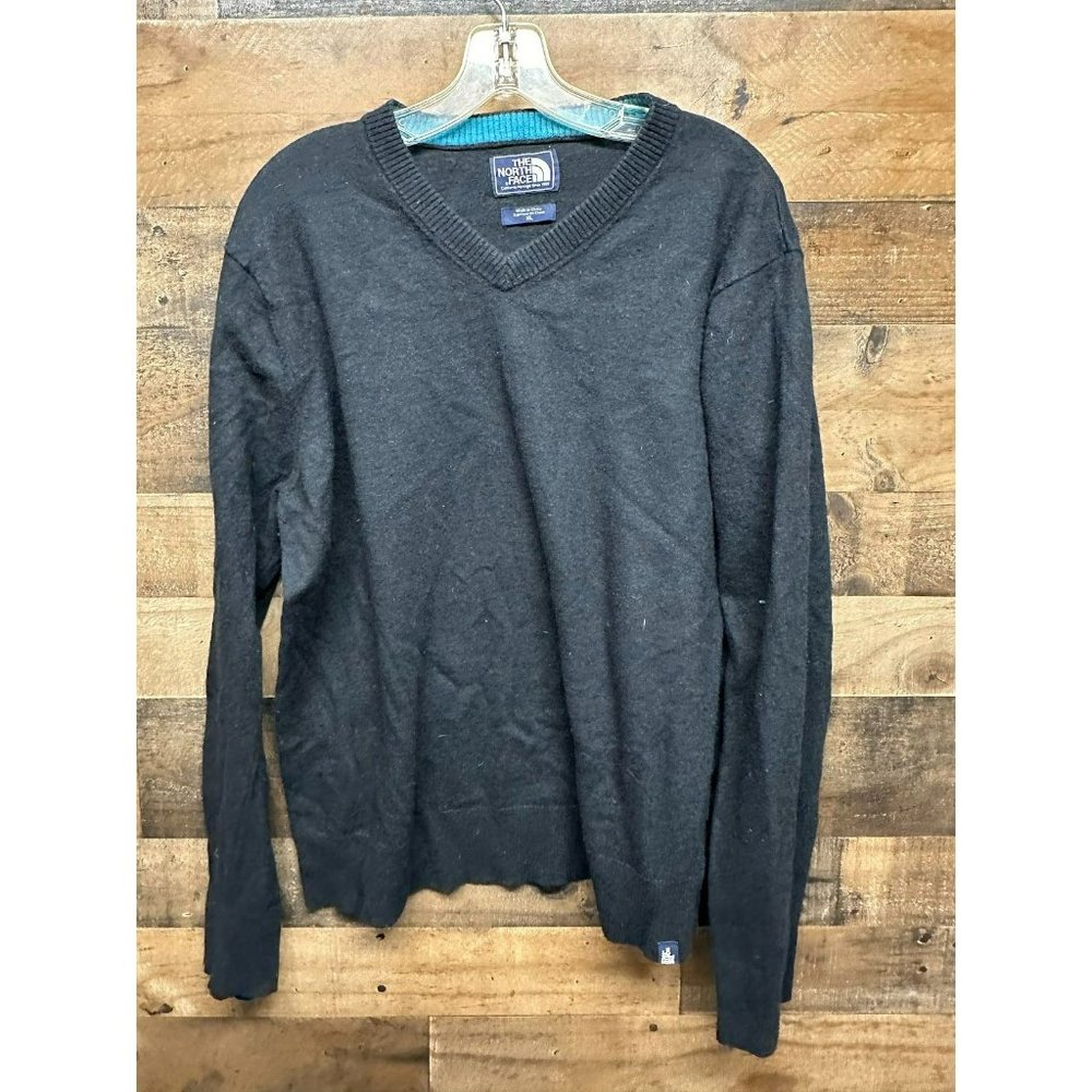 VTG The North Face Men's Wool V-Neck Sweater Size X-Large